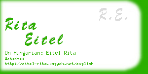 rita eitel business card